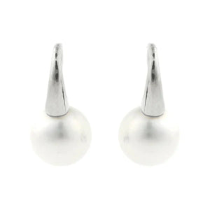 Sybella Karina White Pearl Silver Hook Earrings