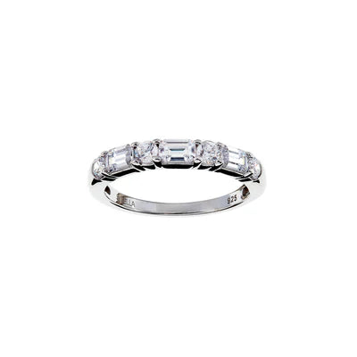 Sybella Leanne Multi Shape Silver Band Ring