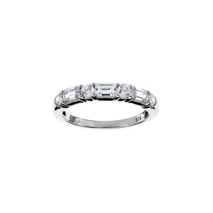Sybella Leanne Multi Shape Silver Band Ring