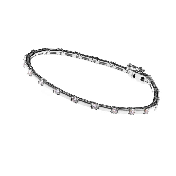 Sybella Leni Silver Bar and Cubic Zirconia Bracelet