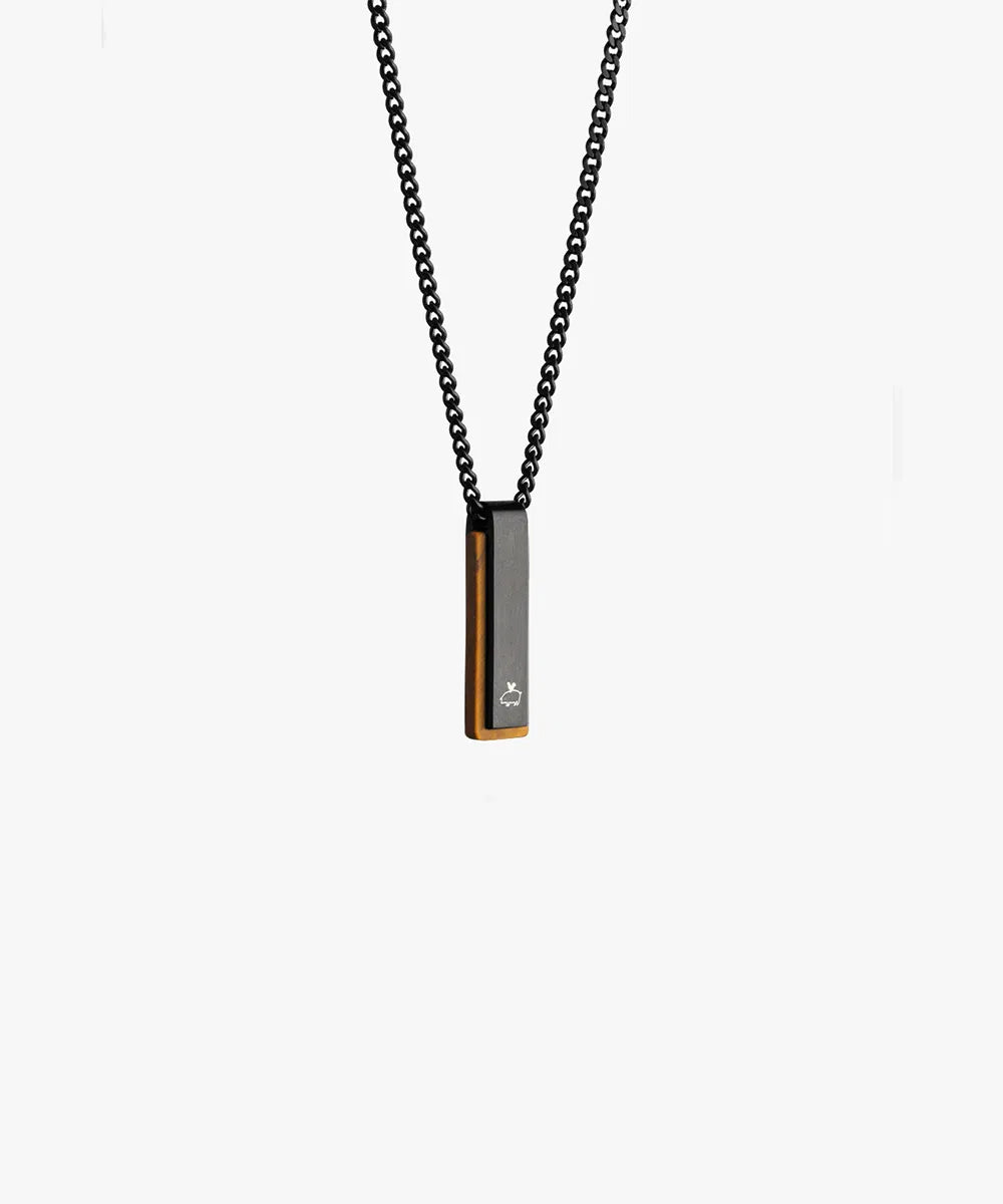 Pig & Hen Monolith Tiger Eye Necklace