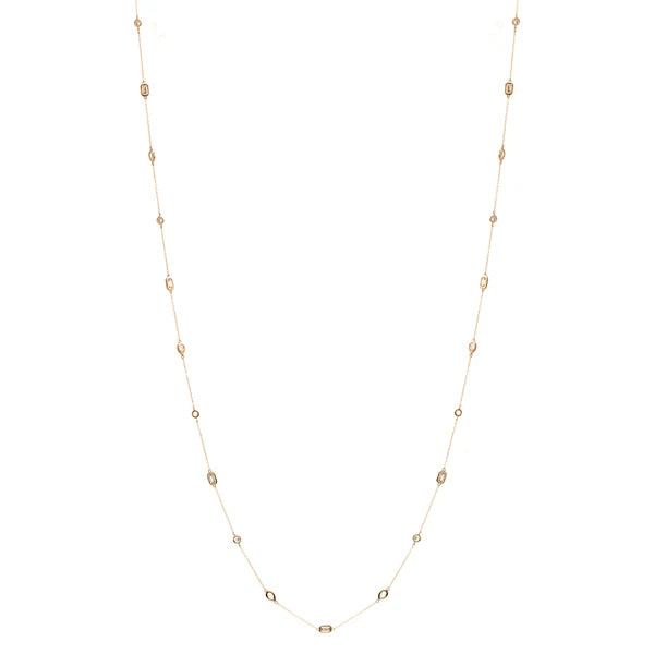 Sybella Electra Long Gold Multi-Shape Necklace