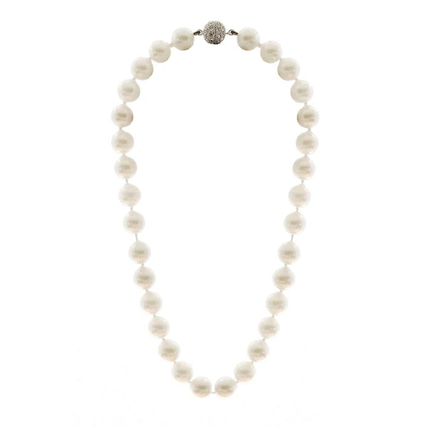 Sybella Emily Classic Round White Pearl Short Necklace