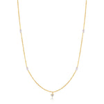 Ania Haie 14kt Gold Pearl and White Sapphire Necklace