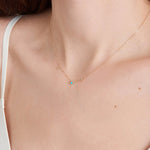Ania Haie 14kt Gold Turquoise and White Sapphire Necklace