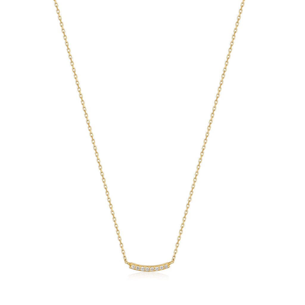 14kt Gold Magma Curve Diamond Necklace