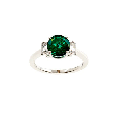 Sybella Nixi Emerald Green Claw Set Ring