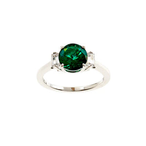 Sybella Nixi Emerald Green Claw Set Ring