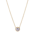 Sybella Avery Bezel Pendant on Fine Gold Chain