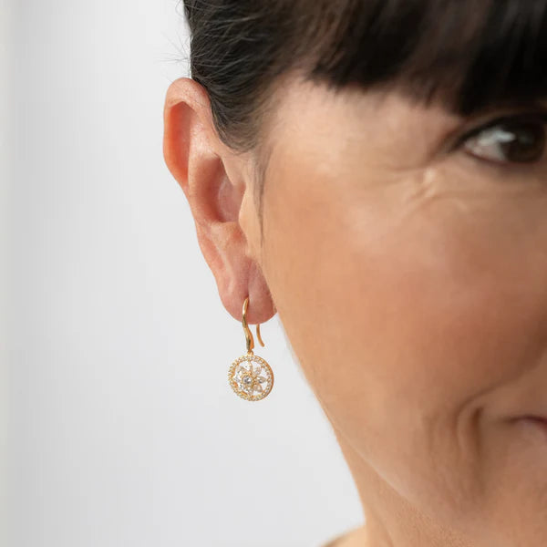 Sybella Lucia Gold Hook Earrings