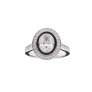 Sybella Madison Black & White Oval Ring