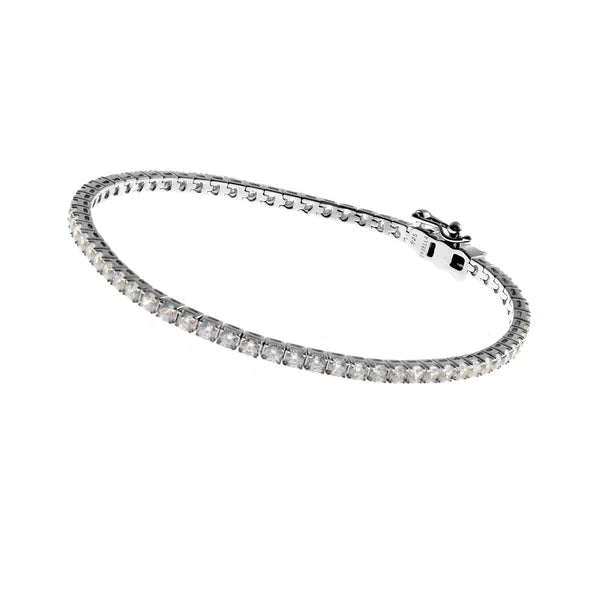 Sybella Sacha Silver Claw Set Cubic Zirconia Bracelet