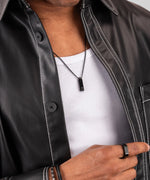 Pig & Hen Monolith Black Agate Necklace