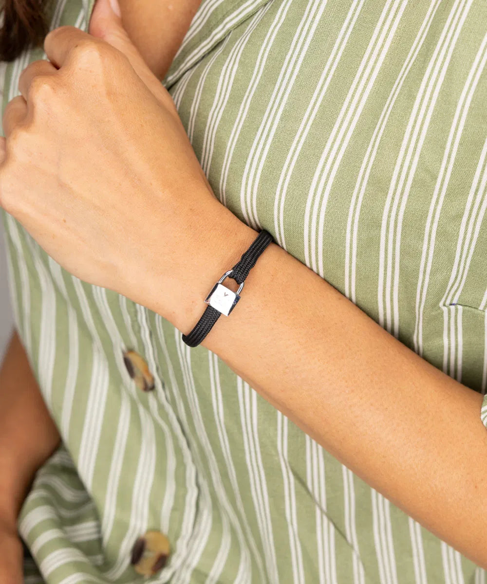Pig & Hen Billy Bracelet Black Silver