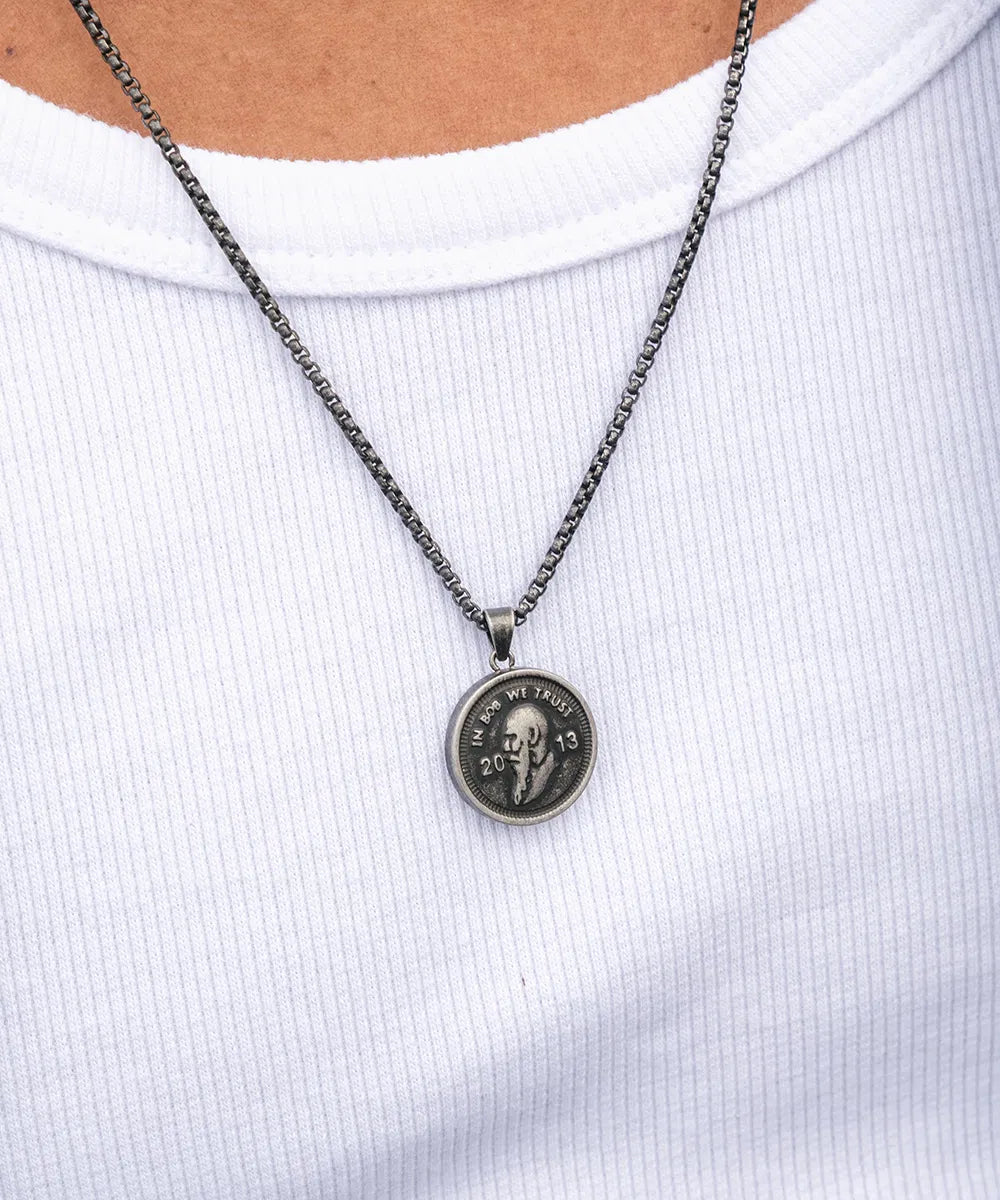 Pig & Hen Curb Bob Pendant Vintage Necklace