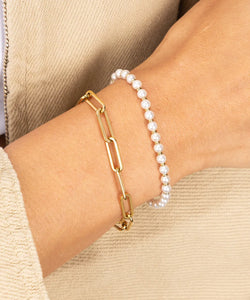 Pig & Hen Womens Brontide 4mm Pearl Gold