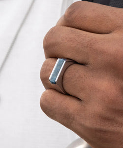 Pig & Hen Signet Ring Lapis Lazuli