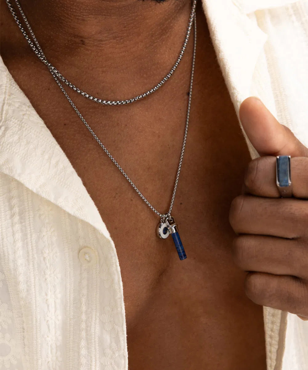 Pig & Hen Brontide Eye Lapis Lazuli Necklace
