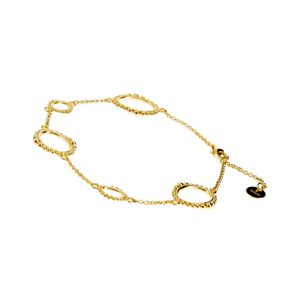 Sybella Fiona Oval Chain Gold Plate Bracelet