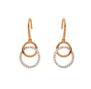 Sybella Ella Rose Gold Double Circle Earrings