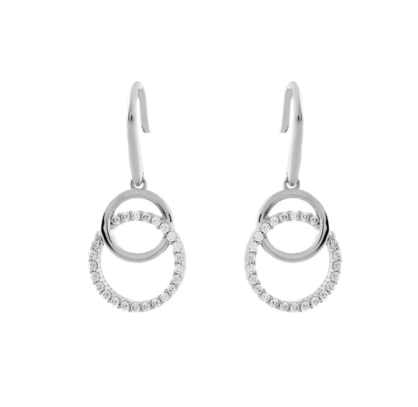 Sybella Ella Silver Double Circle Earrings