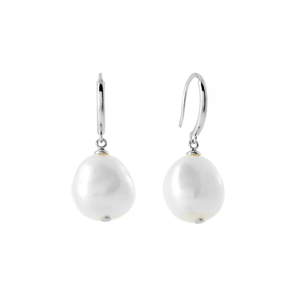 Sybella Romy Freshwater Pearl Silver Hook Drop Earrings