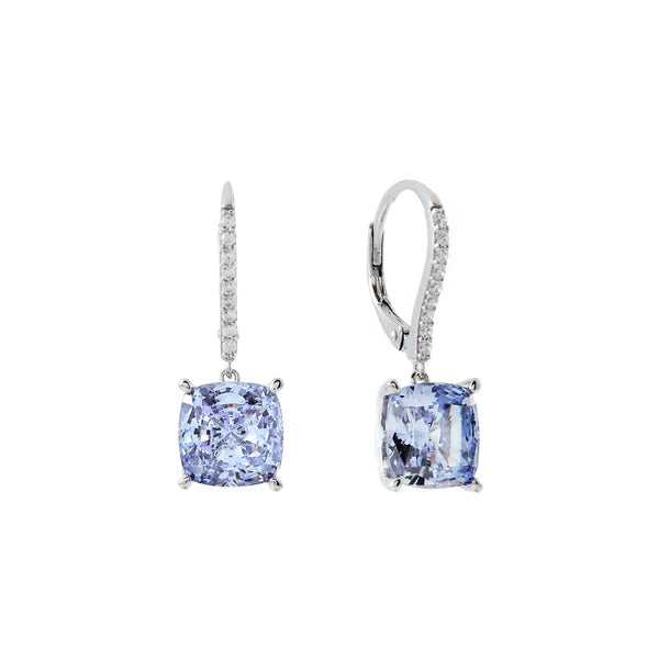 Sybella Ariella Tanzanite Blue & Clear Cubic Zirconia Silver Earrings