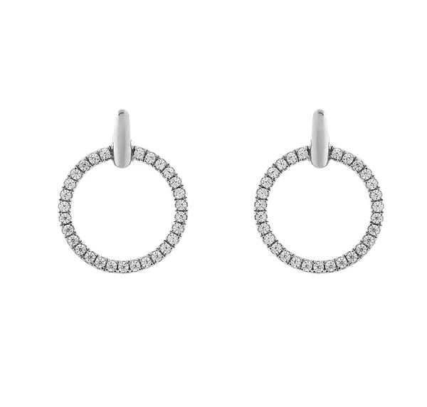 Sybella Elenore Cubic Zirconia Round Stud Earrings