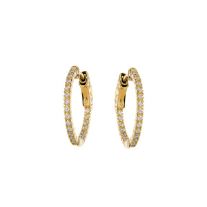 Sybella Yellow Gold Plate Cubic Zirconia Hoops