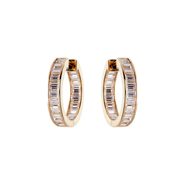 Sybella Coco Gold Baguette Hoop Earrings