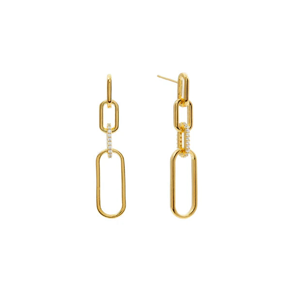 Sybella Aubrey Gold Plate Link Earrings