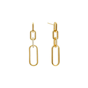 Sybella Aubrey Gold Plate Link Earrings