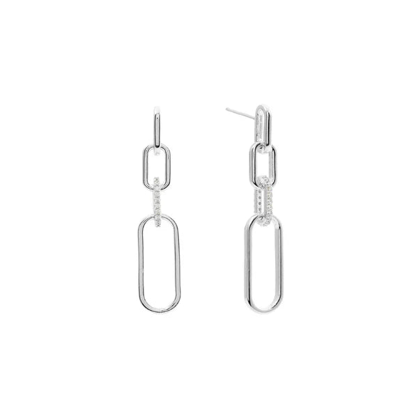 Sybella Aubrey Silver Link Earrings