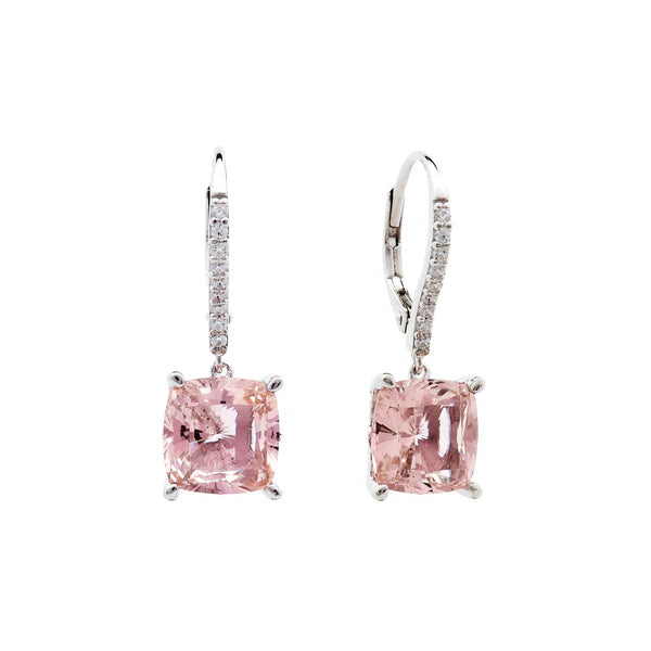 Sybella Ariella Pink & Clear Cubic Zirconia Silver Earrings