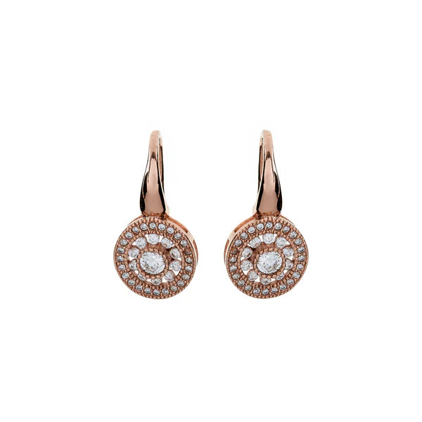 Sybella Pamela Rose Gold Cubic Zirconia Earrings