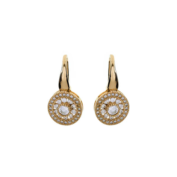 Sybella Pamela Gold Cubic Zirconia Earrings