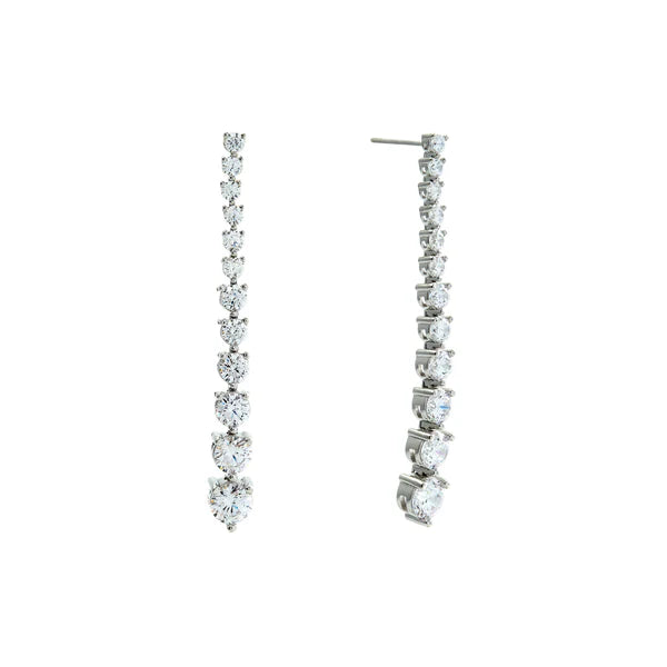 Sybella Suzette Silver Cubic Zirconia Chandelier Earrings