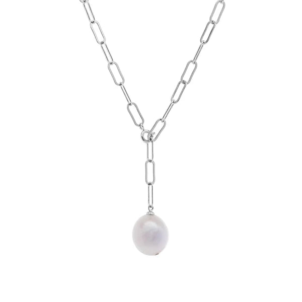 Sybella Chelsea Freshwater Pearl Silver Link Necklace