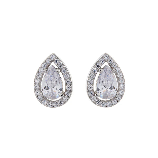 Sybella Maia Silver Cubic Zirconia Stud Earrings