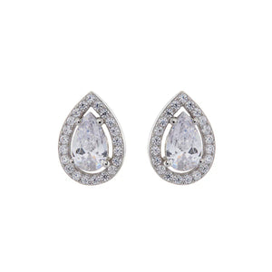 Sybella Maia Silver Cubic Zirconia Stud Earrings