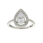 Sybella Sterling Silver Maia Pear Shaped Ring