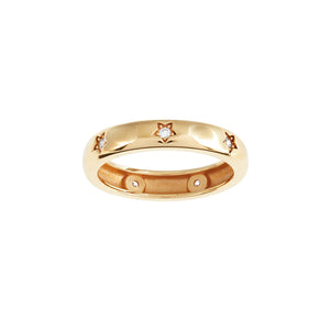 Sybella R2211 STARDUST Gold plate Star Ring