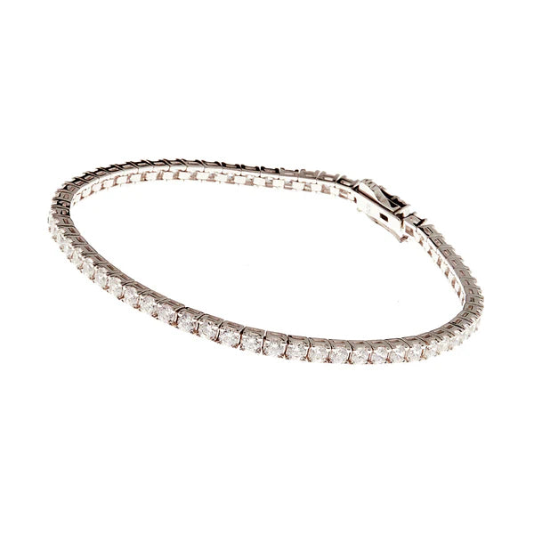 Sybella Tatum Silver Tennis Bracelet