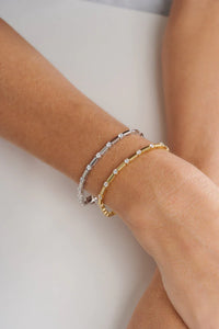 Sybella Leni Gold Bar and Cubic Zirconia Bracelet