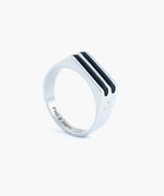 Pig & Hen Signet Ring Navy Rope