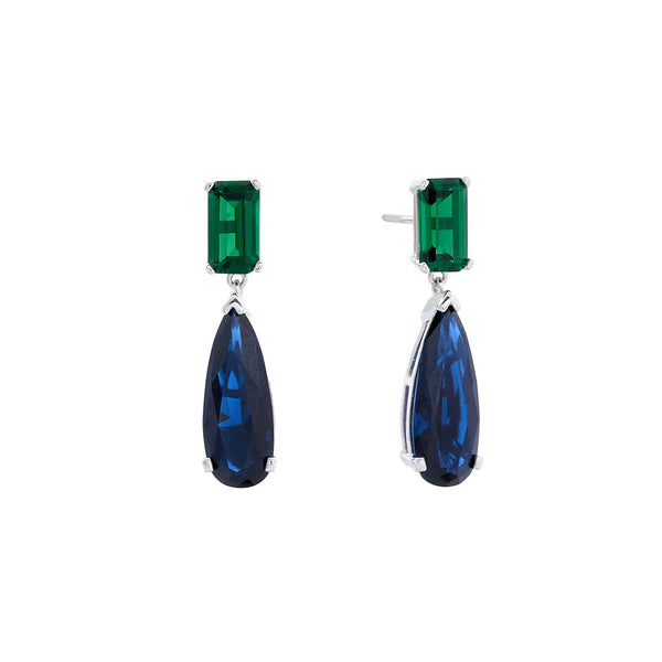 Sybella Victoria Green & Blue Chandelier Earrings