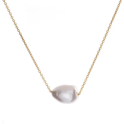 Sybella Wendy Gold Plate Keshi Freshwater Pearl Necklace