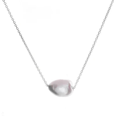 Sybella Wendy Sterling Silver Keshi Freshwater Pearl Necklace