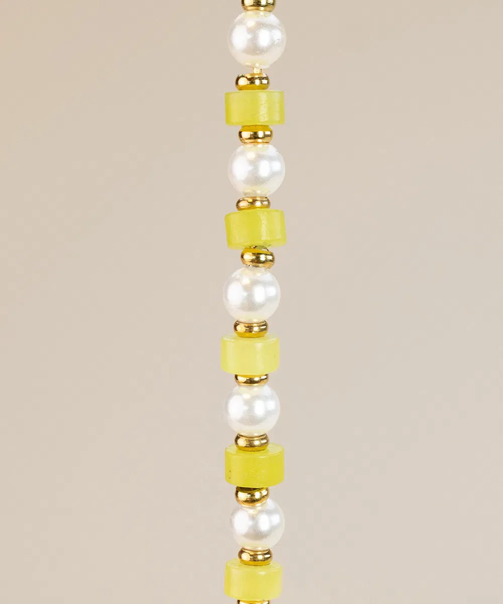 Pig & Hen Womens Brontide 4mm Yellow Jade - Pearl