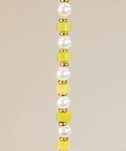 Pig & Hen Womens Brontide 4mm Yellow Jade - Pearl